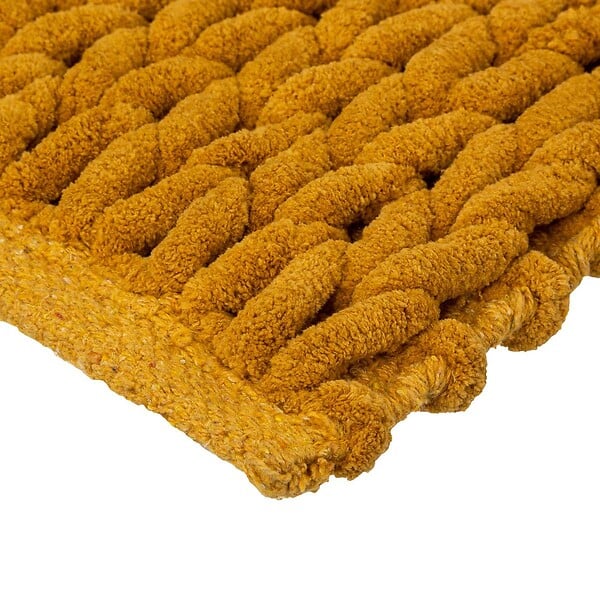 5 FIVE SIMPLY SMART - Grand Tapis de Salle de Bain épais Jaune moutarde 50 x 120 cm - large