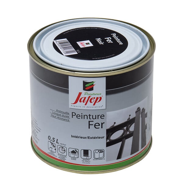 JAFEP - Peinture fer antirouille noir 0,5l - large