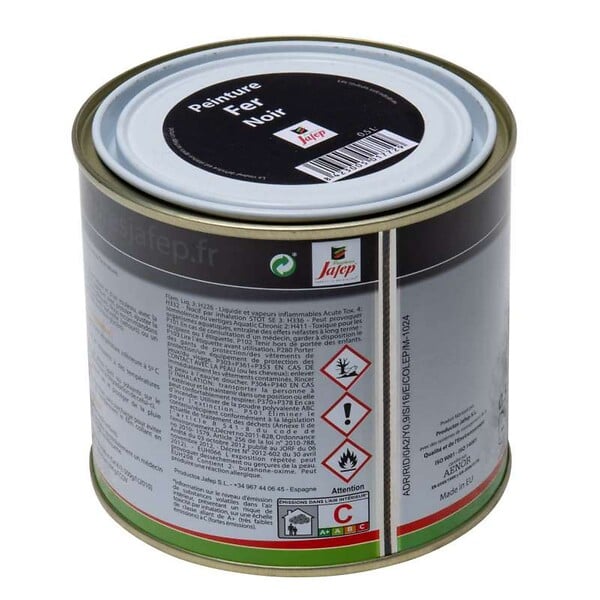 JAFEP - Peinture fer antirouille noir 0,5l - large