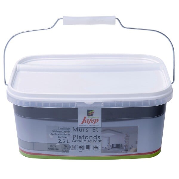 JAFEP - Peinture mur et plafond acrylique mat gris ardoise  2,5L  Jafep - large