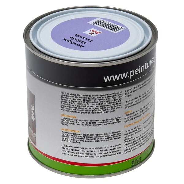 JAFEP - Peinture acrylique satinée lavande Jafep  0,5l  0,5 L 0,5 L - large