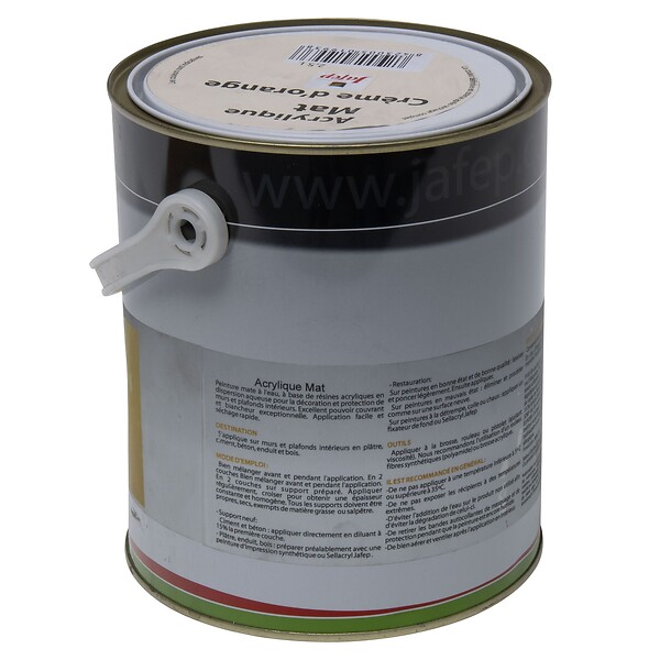 JAFEP - Peinture acrylique mat crème d'orange Jafep  2,5L - large