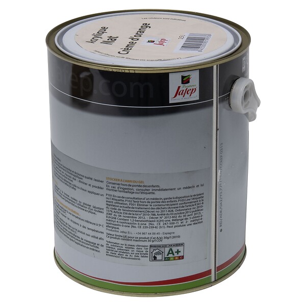 JAFEP - Peinture acrylique mat crème d'orange Jafep  2,5L - large