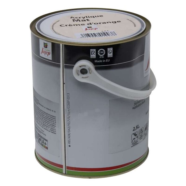 JAFEP - Peinture acrylique mat crème d'orange Jafep  2,5L - large
