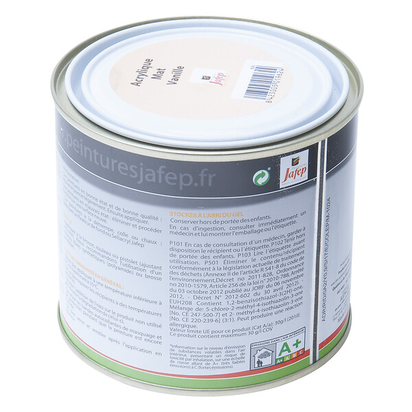 JAFEP - Peinture acrylique mat vanille Jafep  0,5L - large