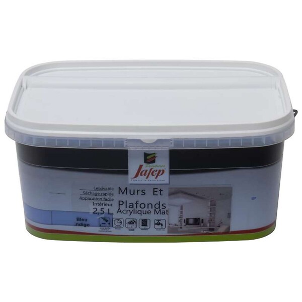 JAFEP - Peinture mur et plafond acrylique bleu indigo  2,5L  Jafep - large