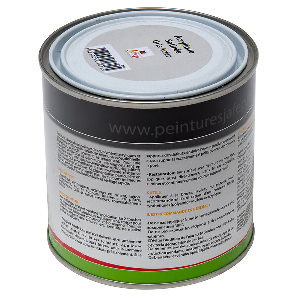 JAFEP - Peinture acrylique satinée gris acier Jafep  0,5l - large