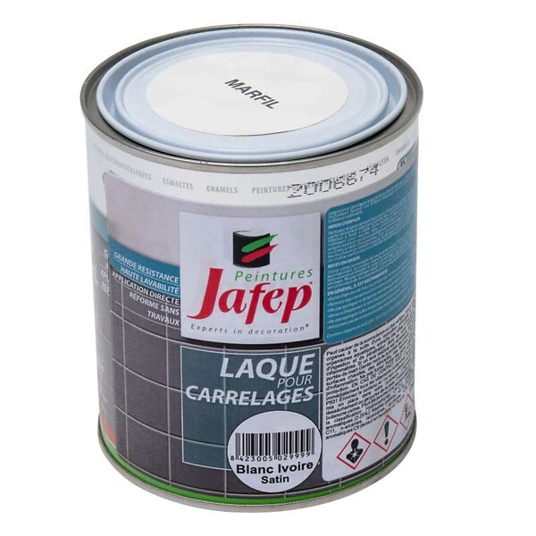 JAFEP - Peinture carrelage blanc ivoire 750ml - large