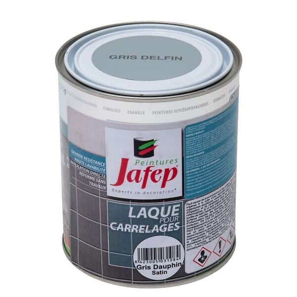JAFEP - Peinture carrelage gris dauphin 750ml - large