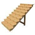 VINUOVO - BERLIN Escalier extérieur bois 9 marches H156cm L-140cm - avec contre marche - vignette