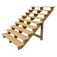 VINUOVO - BERLIN Escalier extérieur bois 9 marches H156cm L-160cm - sans contre marche - vignette
