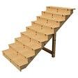 VINUOVO - BERLIN Escalier extérieur bois 9 marches H156cm L-120cm - avec contre marche - vignette
