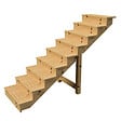 VINUOVO - BERLIN Escalier extérieur bois 9 marches H 156cm L-80cm - avec contre marche - vignette