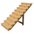 VINUOVO - BERLIN Escalier extérieur bois 9 marches H 156cm L-100cm - avec contre marche - vignette
