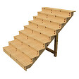 VINUOVO - BERLIN Escalier extérieur bois 9 marches H156cm L-160cm - avec contre marche - vignette