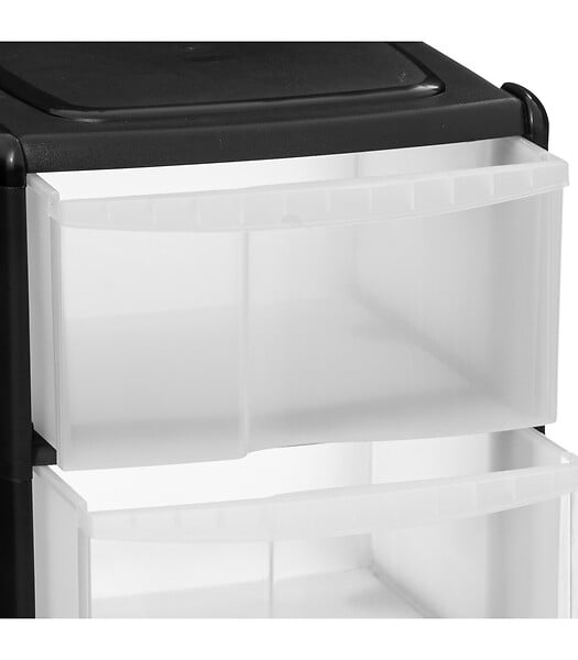 5 FIVE SIMPLY SMART - Tour de rangement 4 Tiroirs 4 pieds amovibles dont 2 avec roues H 85 cm - large