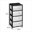 5 FIVE SIMPLY SMART - Tour de rangement 4 Tiroirs 4 pieds amovibles dont 2 avec roues H 85 cm - vignette