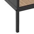 5 FIVE SIMPLY SMART - Table d'appoint Table de chevet en métal noir et tiroirs aspect chevron 50 x 40 cm - vignette