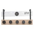 5 FIVE SIMPLY SMART - Patère de porte 5 têtes en Bois et Métal Noir  L 50 cm - vignette