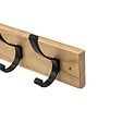 5 FIVE SIMPLY SMART - Patère 5 crochets en Bois et Aluminium Noir  L 58 cm - vignette