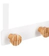 5 FIVE SIMPLY SMART - Patère de porte en Métal Blanc 3 Têtes en Bambou L 25 cm - vignette