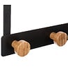 5 FIVE SIMPLY SMART - Patère de porte en Métal Noir 3 Têtes en Bambou L 25 cm - vignette