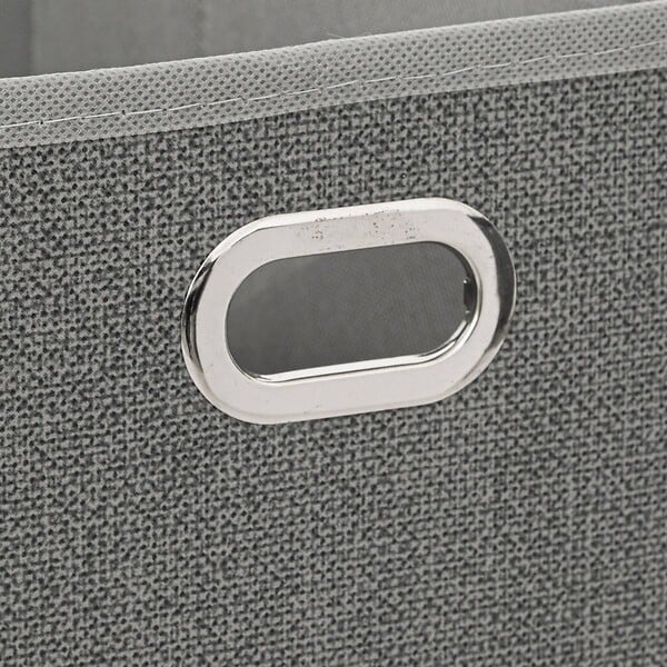 5 FIVE SIMPLY SMART - Boîte de rangement tissu Gris clair chiné 15 x 31 x 15 cm - large