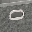 5 FIVE SIMPLY SMART - Boîte de rangement tissu Gris clair chiné 15 x 31 x 15 cm - vignette