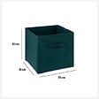 5 FIVE SIMPLY SMART - Boîte de rangement en tissu Vert pétrole 31 x 31 x 31 cm - vignette