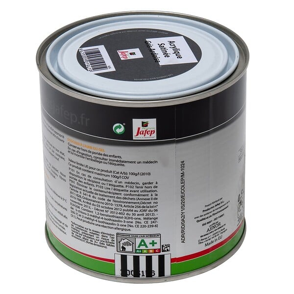 JAFEP - Peinture acrylique satinée gris ardoise Jafep  0,5l - large