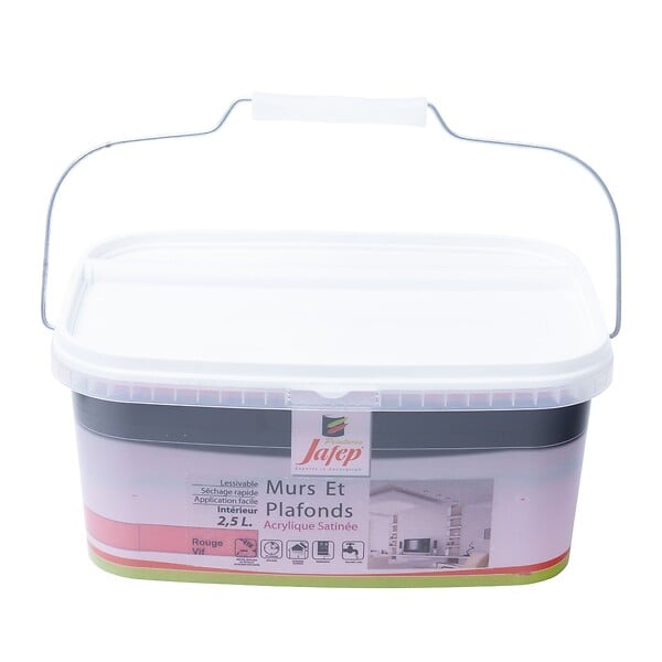 JAFEP - Peinture mur et plafond satinée rouge vif  2,5L  Jafep - large
