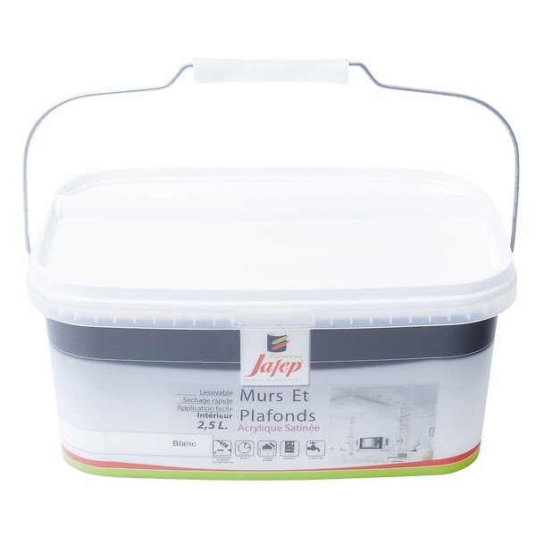 JAFEP - Peinture mur et plafond satinée blanc  2,5L  Jafep - large