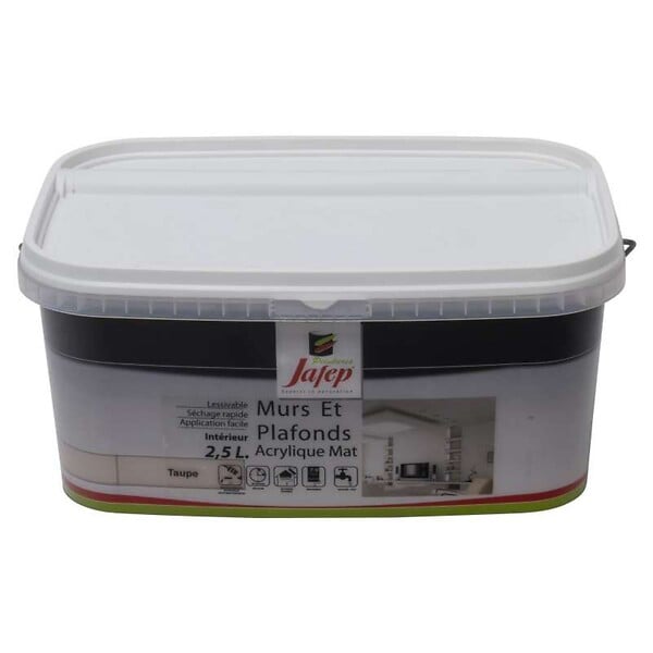 JAFEP - Peinture mur et plafond acrylique mat taupe  2,5L  Jafep - large