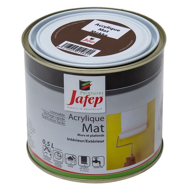 JAFEP - Peinture acrylique mat mokka Jafep  0,5L - large