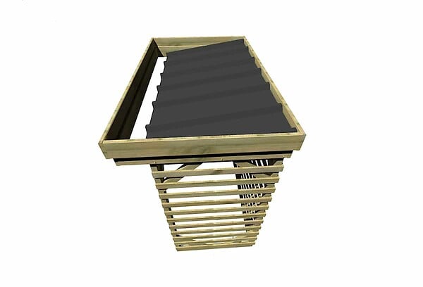 ABRI FRANCAIS - • ABRI Bûches en Bois - 2,8m2 - 2,15x1,31m - Pin Sylvestre traité Autoclave - Surface Int : 1,8m2 | 3 stères - large