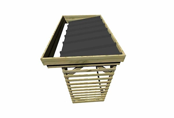 ABRI FRANCAIS - • ABRI Bûches en Bois - 2,8m2 - 2,15x1,31m - Pin Sylvestre traité Autoclave - Surface Int : 1,8m2 | 3 stères - large