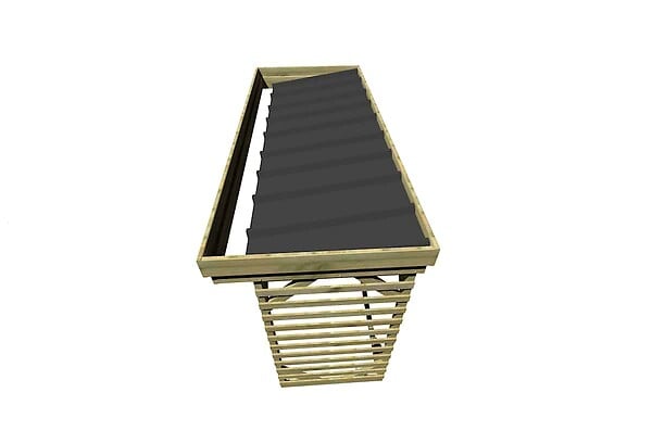ABRI FRANCAIS - • ABRI Bûches en Bois - 4,1m2 - 3,15x1,31m - Pin Sylvestre traité Autoclave - Surface Int : 2,8m2 | 4 stères - large