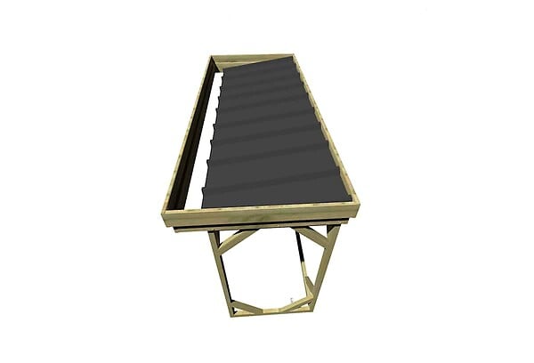 ABRI FRANCAIS - • ABRI Bûches en Bois - 4,1m2 - 3,15x1,31m - Pin Sylvestre traité Autoclave - Surface Int : 2,8m2 | 4 stères - large