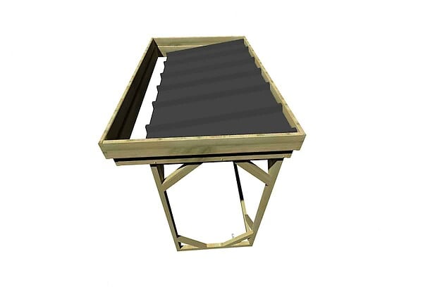 ABRI FRANCAIS - • ABRI Bûches en Bois - 2,8m2 - 2,15x1,31m - Pin Sylvestre traité Autoclave - Surface Int : 1,8m2 | 3 stères - large