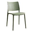 OVIALA - Lot de 4 chaises de terrasse vert cactus en plastique - Riga - vignette