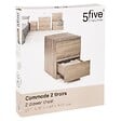 5 FIVE SIMPLY SMART - Meuble d'appoint  2 Tiroirs coloris Bois naturel H 50 cm - vignette