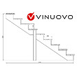 VINUOVO - BERLIN Escalier extérieur bois 9 marches H 156cm L-80cm - sans contre marche - vignette