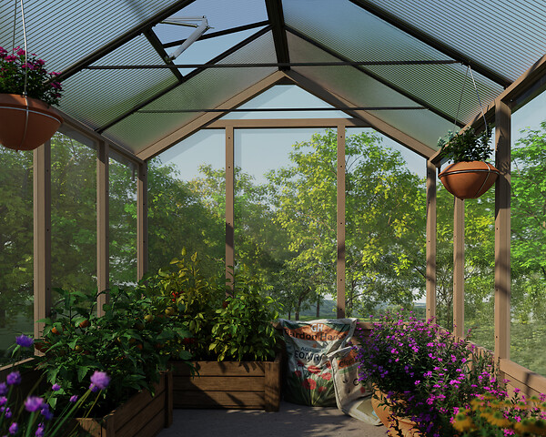CANOPIA - Canopia Natura 8,6m² - Kit de serre en bois de cèdre - large