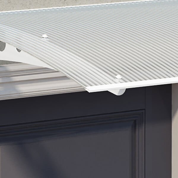 CANOPIA - Canopia Marquise de porte Lyra 135 x 90,5 cm Blanc - large