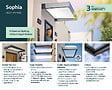 CANOPIA - Canopia Marquise de porte Sophia 215 x 95 cm Blanc / Blanc Opale - vignette