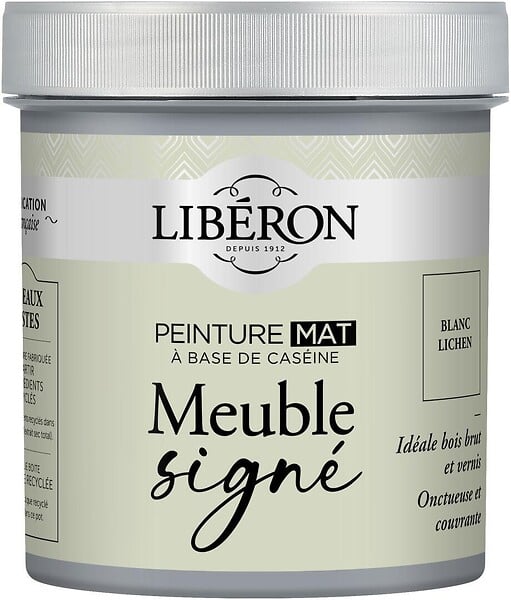 LIBERON - Peinture caséine mate - Meuble signé - Blanc Lichen - 0,5L - large