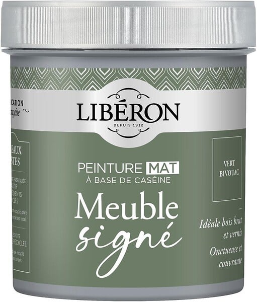 LIBERON - Peinture caséine mate Meuble signé Vert Bivouac 0,5L - large