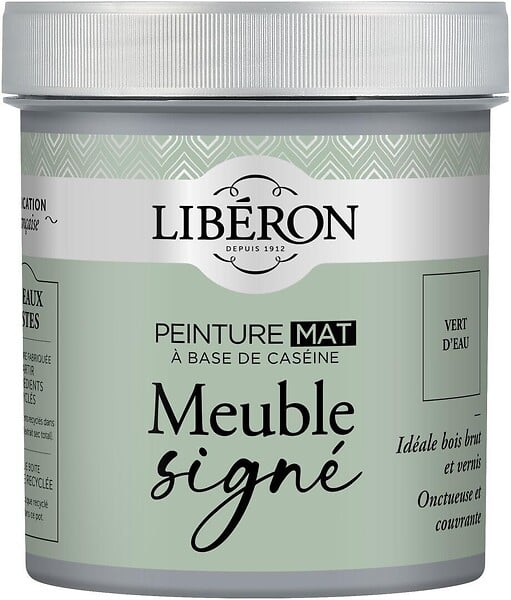 LIBERON - Peinture caséine mate Meuble Signé Vert d'Eau 0,5L - large