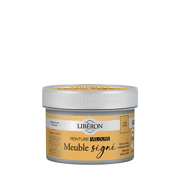LIBERON - Peinture Velours Ciré Jaune - Bois et métal - 250ml - large