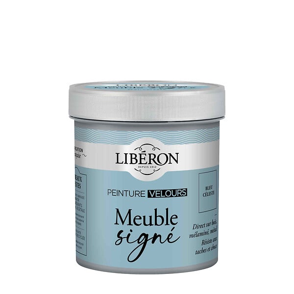 LIBERON - Peinture pour meubles Velours Bleu Céleste 0,5L - large